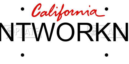 NTWORKN California License Plate