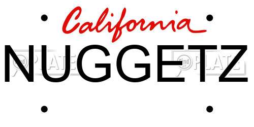 NUGGETZ California License Plate
