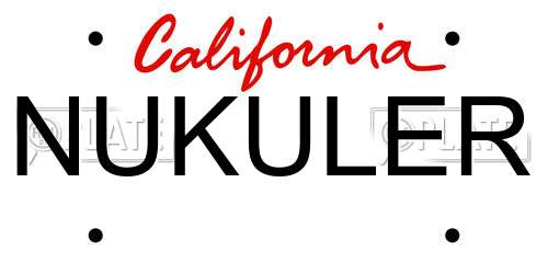 NUKULER California License Plate