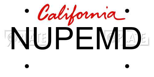NUPEMD California License Plate