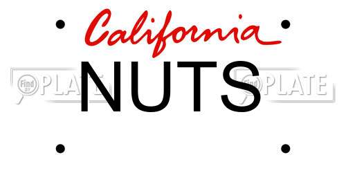 NUTS California License Plate