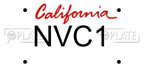 NVC1 California License Plate