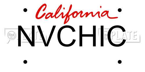 NVCHIC California License Plate