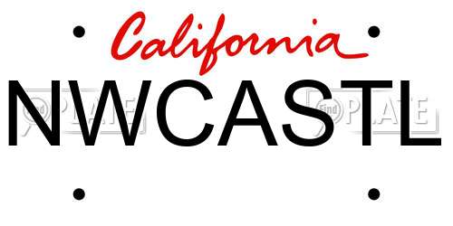 NWCASTL California License Plate
