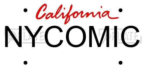 NYCOMIC California License Plate