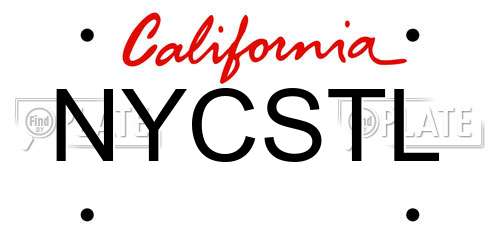 NYCSTL California License Plate