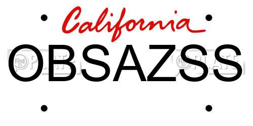 OBSAZSS California License Plate