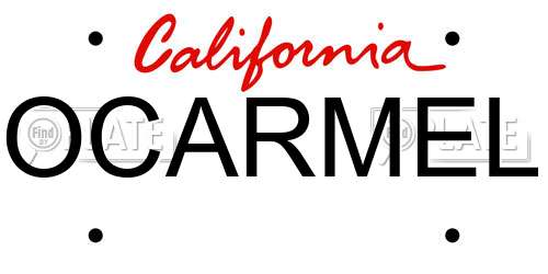 OCARMEL California License Plate