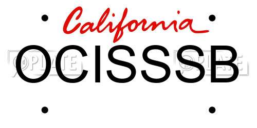 OCISSSB California License Plate