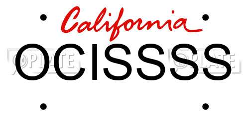 OCISSSS California License Plate
