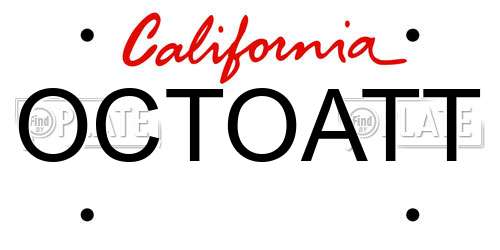 OCTOATT California License Plate