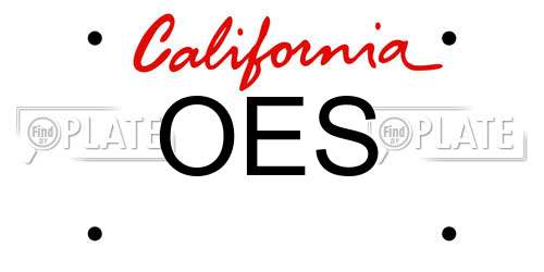 OES California License Plate