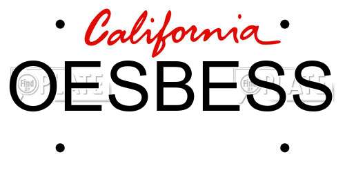 OESBESS California License Plate