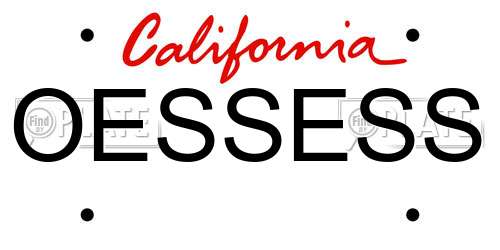 OESSESS California License Plate