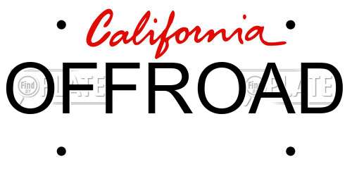 OFFROAD California License Plate