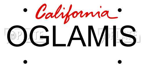 OGLAMIS California License Plate