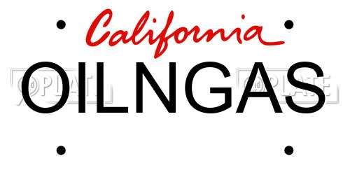 OILNGAS California License Plate