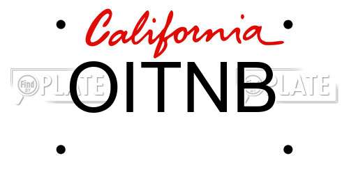 OITNB California License Plate