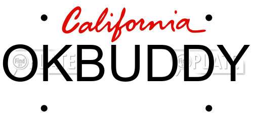 OKBUDDY California License Plate
