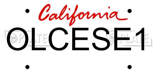 OLCESE1 California License Plate