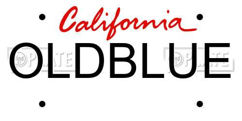 OLDBLUE California License Plate