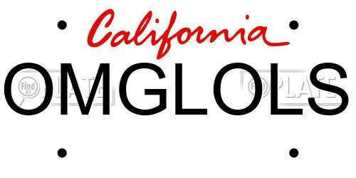 OMGLOLS California License Plate