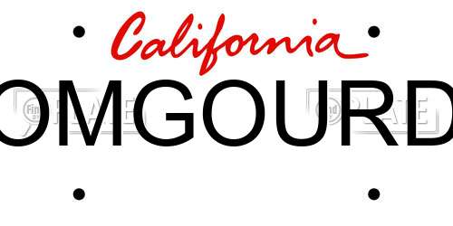 OMGOURD California License Plate