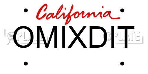 OMIXDIT California License Plate
