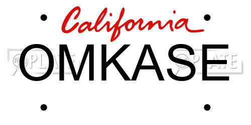 OMKASE California License Plate