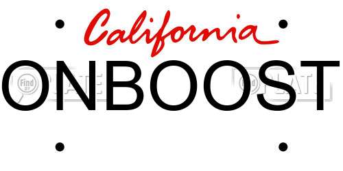 ONBOOST California License Plate