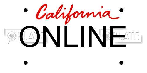 ONLINE California License Plate