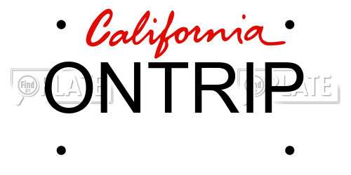 ONTRIP California License Plate