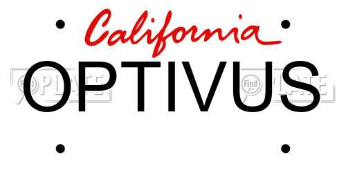 OPTIVUS California License Plate