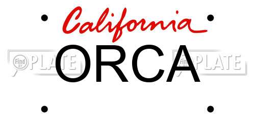ORCA California License Plate