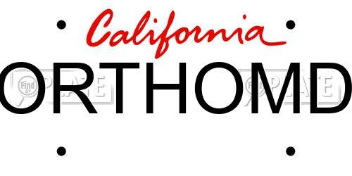 ORTHOMD California License Plate