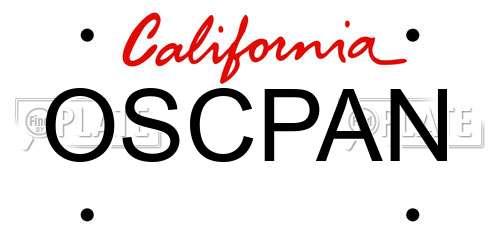 OSCPAN California License Plate