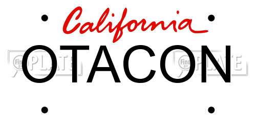 OTACON California License Plate