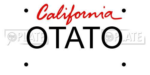 OTATO California License Plate