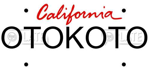 OTOKOTO California License Plate