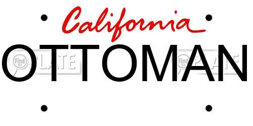 OTTOMAN California License Plate