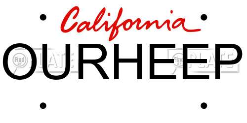 OURHEEP California License Plate
