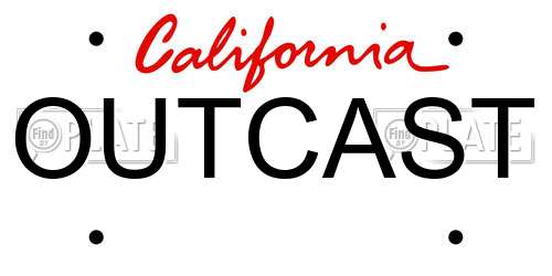 OUTCAST California License Plate