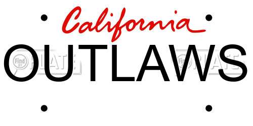 OUTLAWS California License Plate