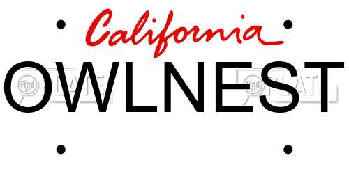 OWLNEST California License Plate
