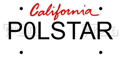 P0LSTAR California License Plate