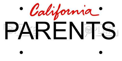 PARENTS California License Plate