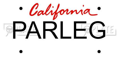 PARLEG California License Plate