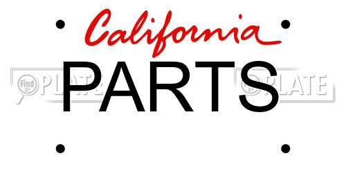 PARTS California License Plate