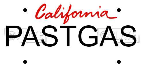 PASTGAS California License Plate