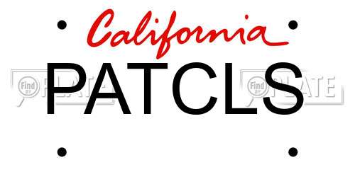 PATCLS California License Plate